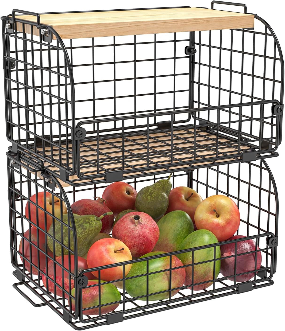 2 Set Stackable Wire Basket - Image 5
