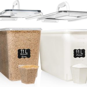 2 PC (11L | 372 oz) Flour Sugar Storage Containers