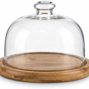 Glass Dessert Dome with Base