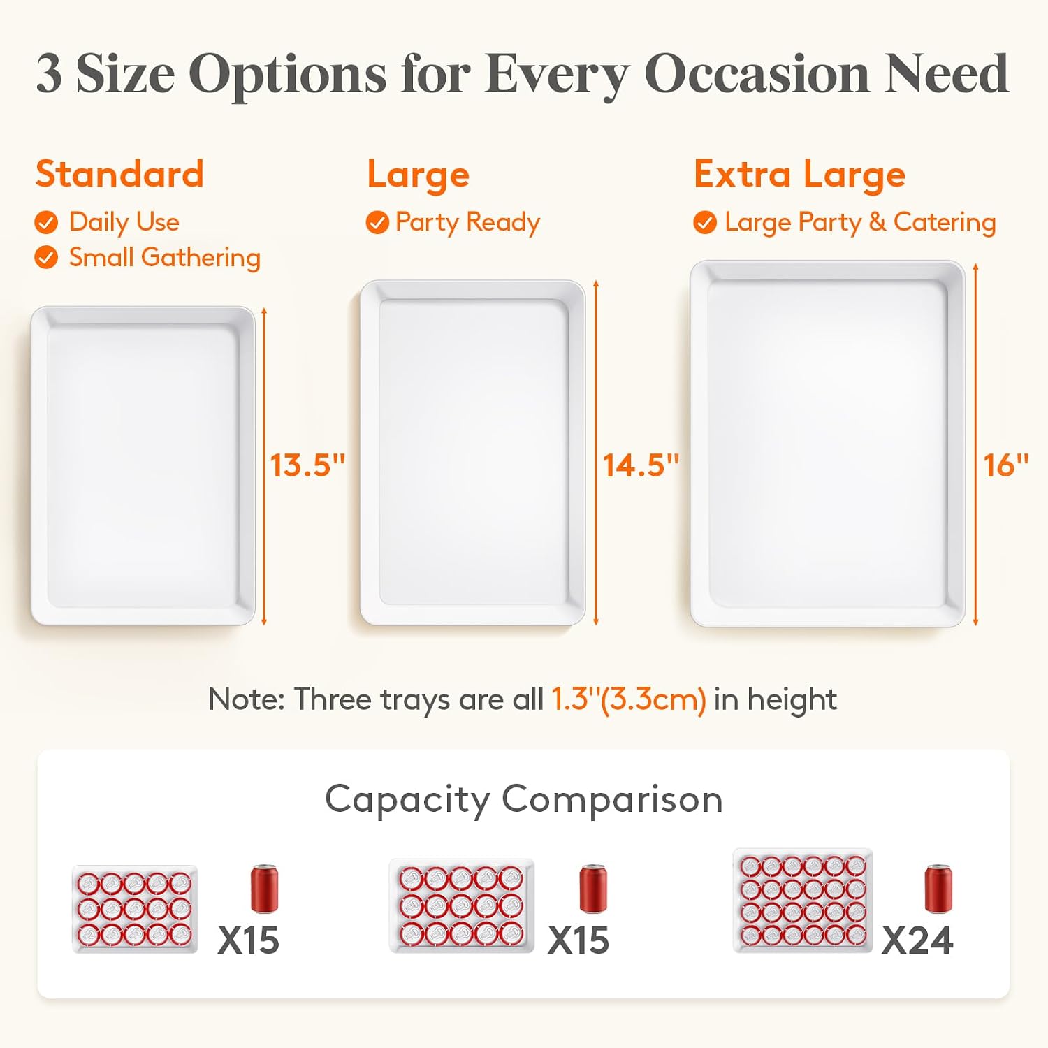 4 Pcs Serving Tray for Party - Image 3