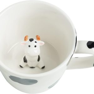 Cow Ceramic Cup Hidden 3D Animal Inside Mug