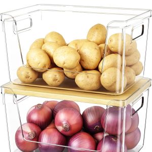 2 Set Pantry Organizer and Stackable Storage Kitchen